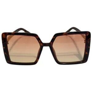 6134 | Tortoise/Gold Sunset Lens Ladies Square Sunglasses